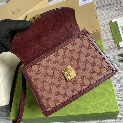 Gucci Ophidia GG Small Top Handle Bag Wine Red - Image 7