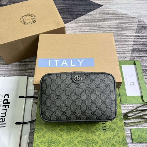 Gucci Ophidia GG Toiletry Case Bag Grey