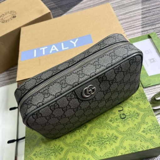 Gucci Ophidia GG Toiletry Case Bag Grey - Image 7