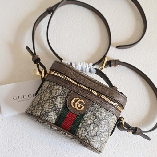 Gucci Ophidia GG Top Handle Mini Bag Beige Brown - Image 8