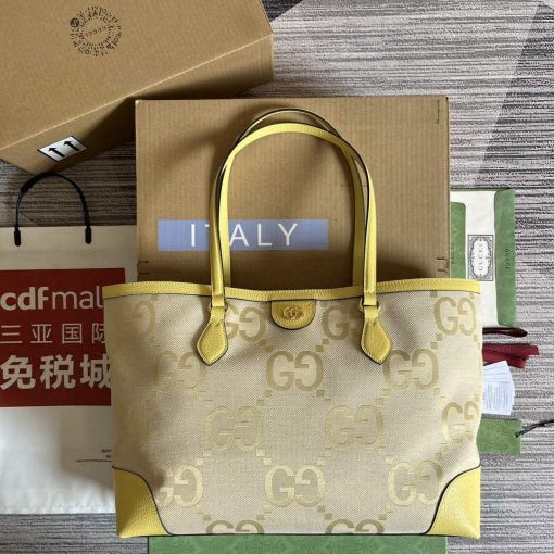 Gucci Ophidia Jumbo GG Medium Tote Banana