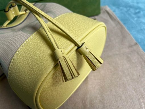 Gucci Ophidia Jumbo GG Mini Bucket Bag Yellow - Image 5