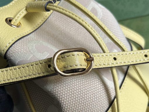 Gucci Ophidia Jumbo GG Mini Bucket Bag Yellow - Image 7