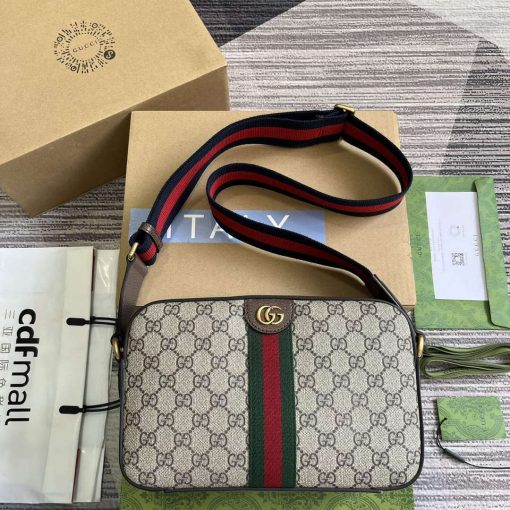 Gucci Ophidia Medium Messenger Bag Brown