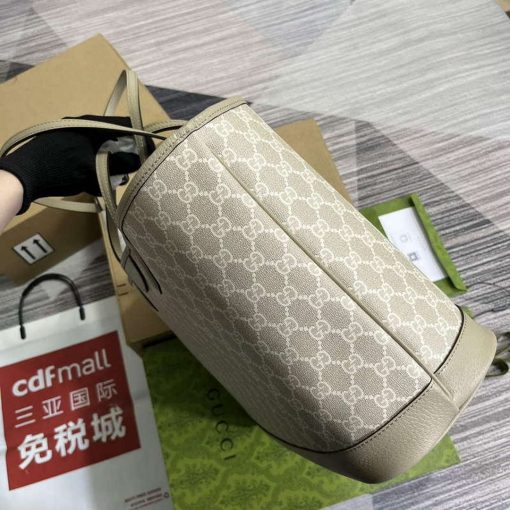 Gucci Ophidia Medium Tote Bag Oatmeal Canvas - Image 4