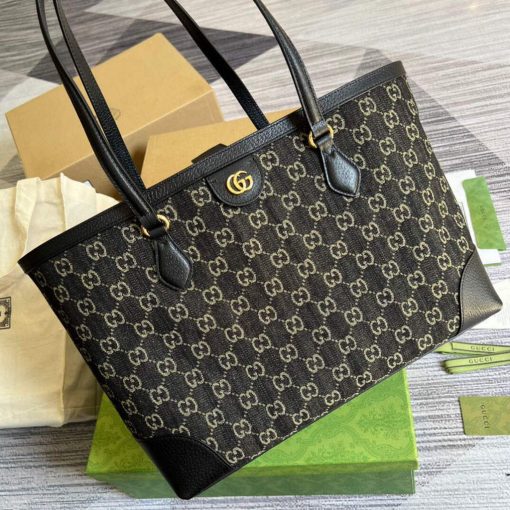 Gucci Ophidia Medium Tote With Web Black - Image 4