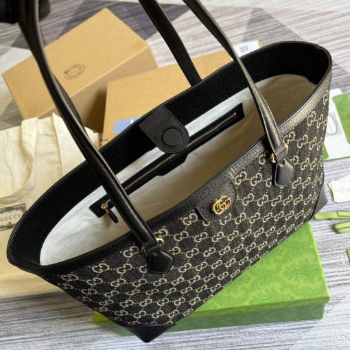 Gucci Ophidia Medium Tote With Web Black - Image 6