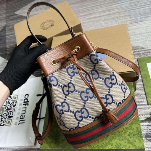 Gucci Ophidia Small GG Bucket Bag Brown - Image 4