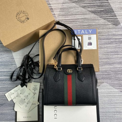 Gucci Ophidia Small GG Tote Bag Black Leather - Image 2