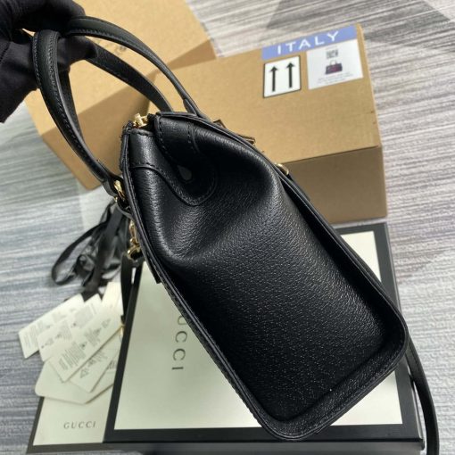 Gucci Ophidia Small GG Tote Bag Black Leather - Image 3