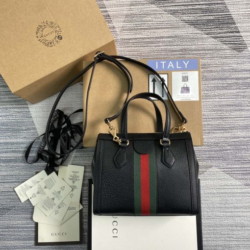 Gucci Ophidia Small GG Tote Bag Black Leather