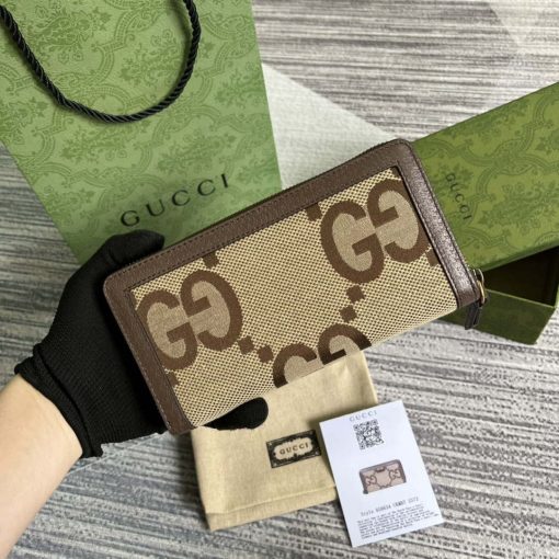 Gucci Original Brown Leather Bamboo Wallet - Image 2