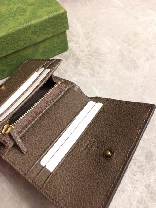 Gucci Original Brown Leather Bamboo Wallet - Image 5