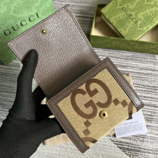 Gucci Original Brown Leather Bamboo Wallet - Image 7