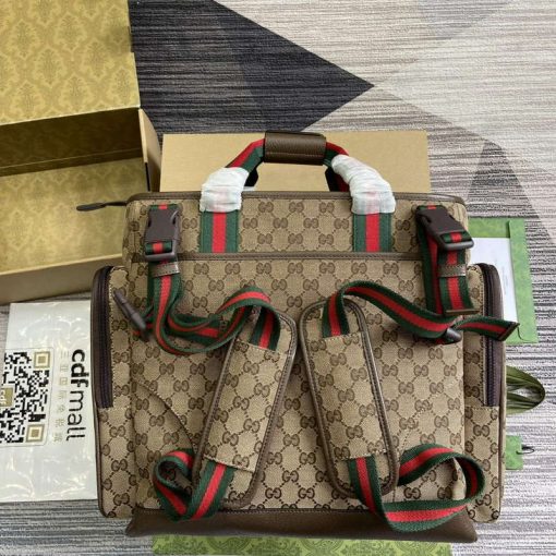 Gucci Original GG Diaper Bag Brown - Image 2