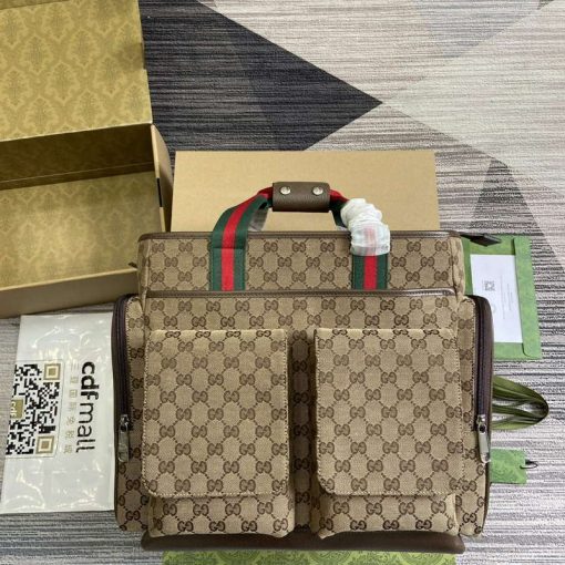 Gucci Original GG Diaper Bag Brown