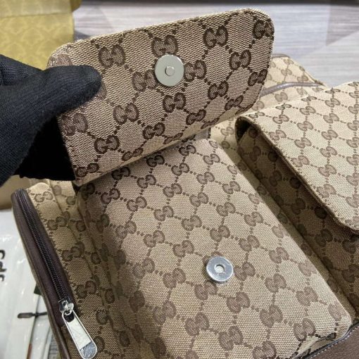 Gucci Original GG Diaper Bag Brown - Image 7