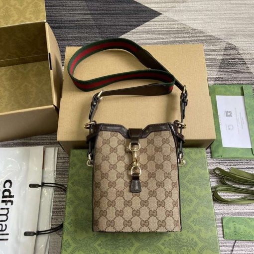 Gucci Original GG Small Bucket Bag Brown