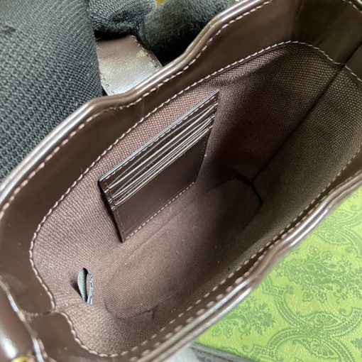 Gucci Original GG Small Bucket Bag Brown - Image 9