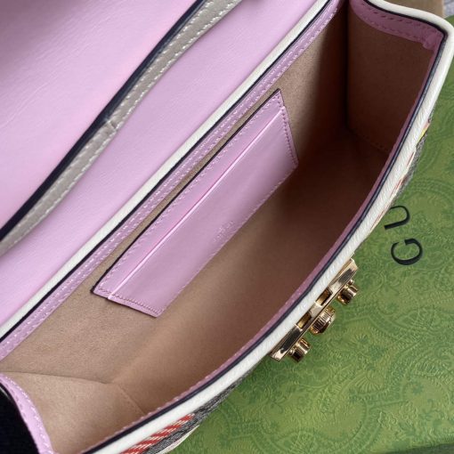 Gucci Padlock Mini Bag Pink And White - Image 9