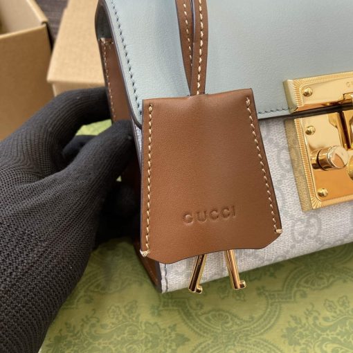 Gucci Padlock Small Shoulder Bag Blue - Image 5