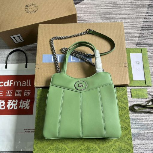 Gucci Petite GG Small Tote Bag Light Green