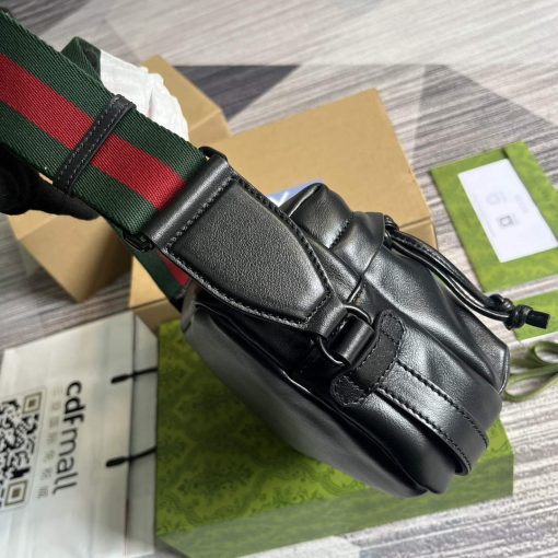 Gucci Shoulder Bag With Tonal Double G Black - Image 3