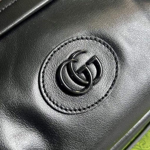 Gucci Shoulder Bag With Tonal Double G Black - Image 5
