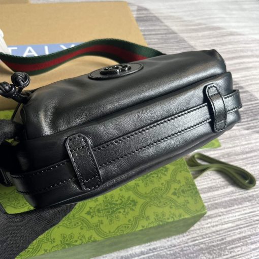 Gucci Shoulder Bag With Tonal Double G Black - Image 6