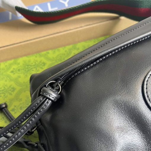 Gucci Shoulder Bag With Tonal Double G Black - Image 7
