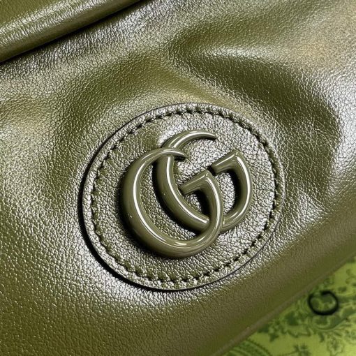 Gucci Shoulder Bag With Tonal Double G Green - Image 5