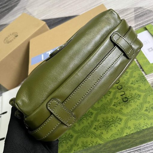 Gucci Shoulder Bag With Tonal Double G Green - Image 6