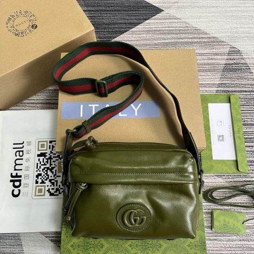 Gucci Shoulder Bag With Tonal Double G Green