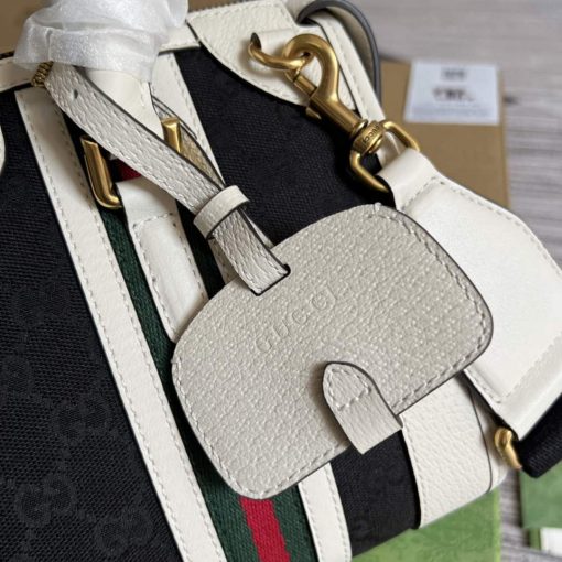 Gucci Small Canvas Top Handle Bag Black - Image 6