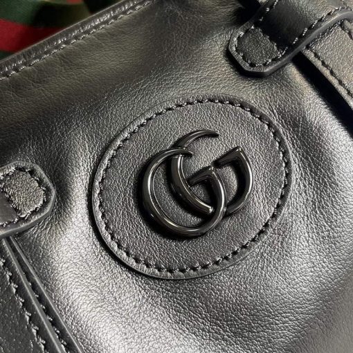 Gucci Small Duffle Bag With Tonal Double G Black - Image 6