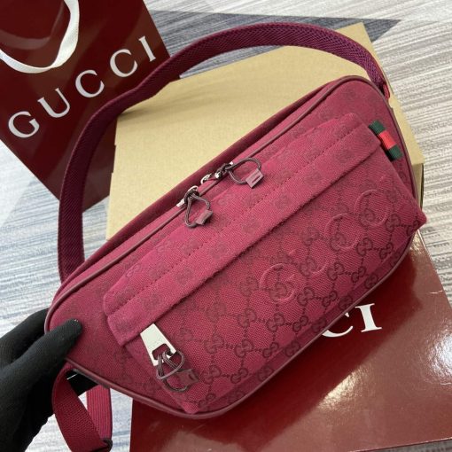 Gucci Small GG Crossbody Bag Red - Image 4