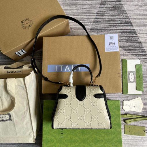 Gucci Small GG Top Handle Bag White - Image 2