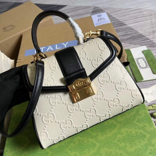 Gucci Small GG Top Handle Bag White - Image 4