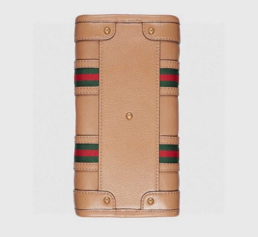 Gucci Small Top Handle Bag With Double G Brown - Image 7