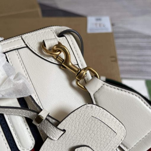 Gucci Small Top Handle Bag With Double G White - Image 6