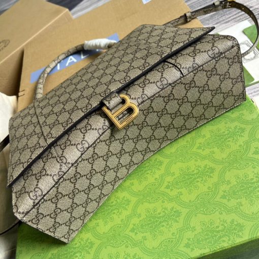 Gucci The Hacker Project Medium Hourglass Bag Beige And Ebony - Image 6