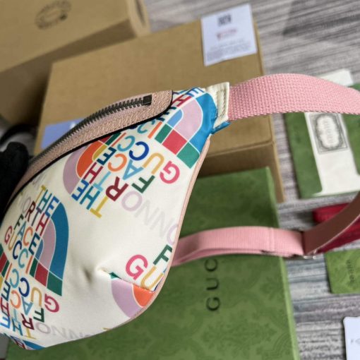 Gucci The North Face x Gucci Belt Bag Pink - Image 8