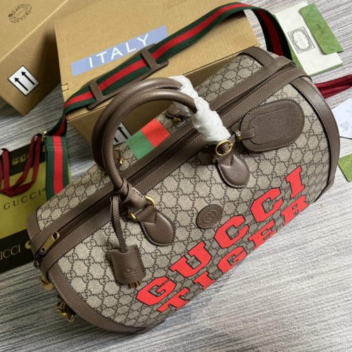 Gucci Tiger GG Large Duffle Bag Brown - Image 5