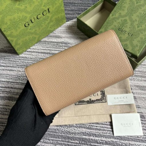 Gucci Wallet With Interlocking G Python Bow Rose Beige - Image 2