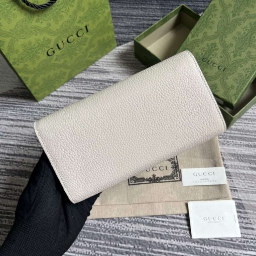 Gucci Wallet With Interlocking G Python Bow White - Image 2