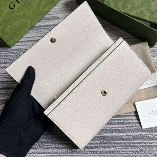 Gucci Wallet With Interlocking G Python Bow White - Image 7