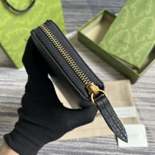 Gucci Zip Wallet With Interlocking G Python Bow Black - Image 3