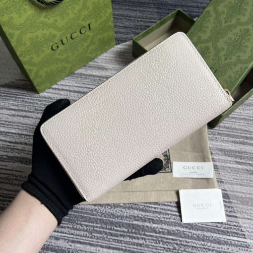 Gucci Zip Wallet With Interlocking G Python Bow White - Image 2