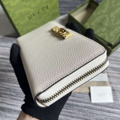 Gucci Zip Wallet With Interlocking G Python Bow White - Image 6