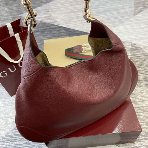 Gucci B Medium Shoulder Bag Wine Red - Image 6